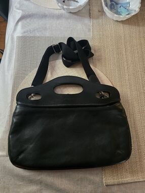 Rudsak Black Leather Women’s Shoulder Bag with Top Handle